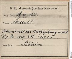 Etiketten zu Azurit (NHMW-MIN-Aa1255)